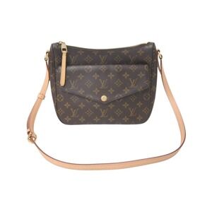 LOUIS VUITTON Mabillon Monogram Shoulder Bag Canvas Brown
